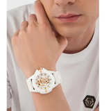 Reloj de Cuarzo Philipp Plein The Skull Ecoceramic, Blanco, 44 mm, PWUBA0123 B2