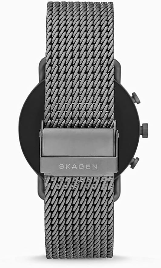 Reloj Skagen inteligente SKT5200 con pantalla táctil de acero inoxidable Falster 3 con altavoz, notificaciones de frecuencia cardíaca, NFC y teléfono inteliGente
