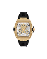 Philipp Plein Reloj de hombre The skeleton frosted PWJFA1025 automático de silicona y correa negra