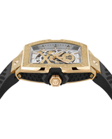 Philipp Plein Reloj de hombre The skeleton frosted PWJFA1025 automático de silicona y correa negra