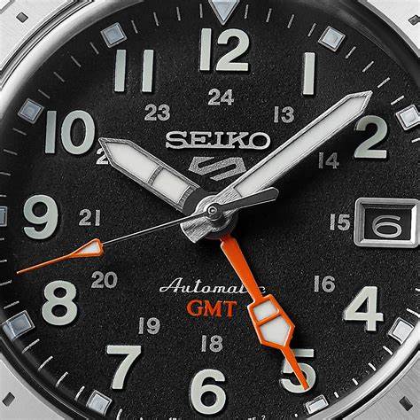 SSK023K1 RELOJ SEIKO 5 SPORTS FIELD DEPORTIVO GMT NEGRO