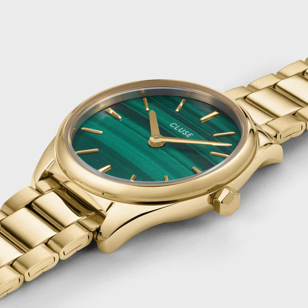 Reloj Cluse Féroce Mini Steel, verde, color oro CW11702