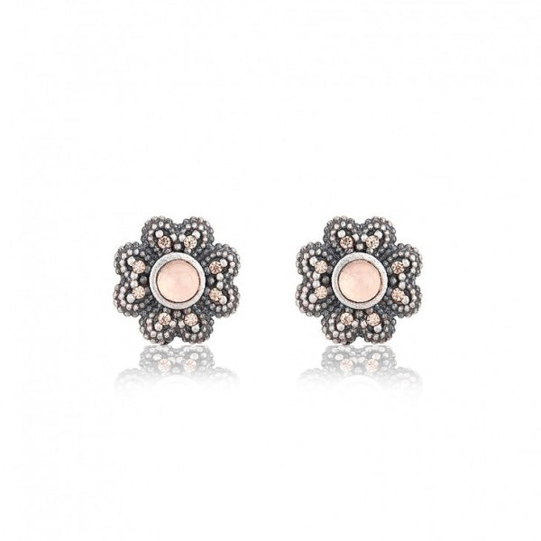 Pendientes SUNFIELD Classy Cuarzo Rosa PE061411/15