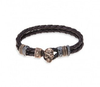 Pulsera PlatadePalo Skull SB022X