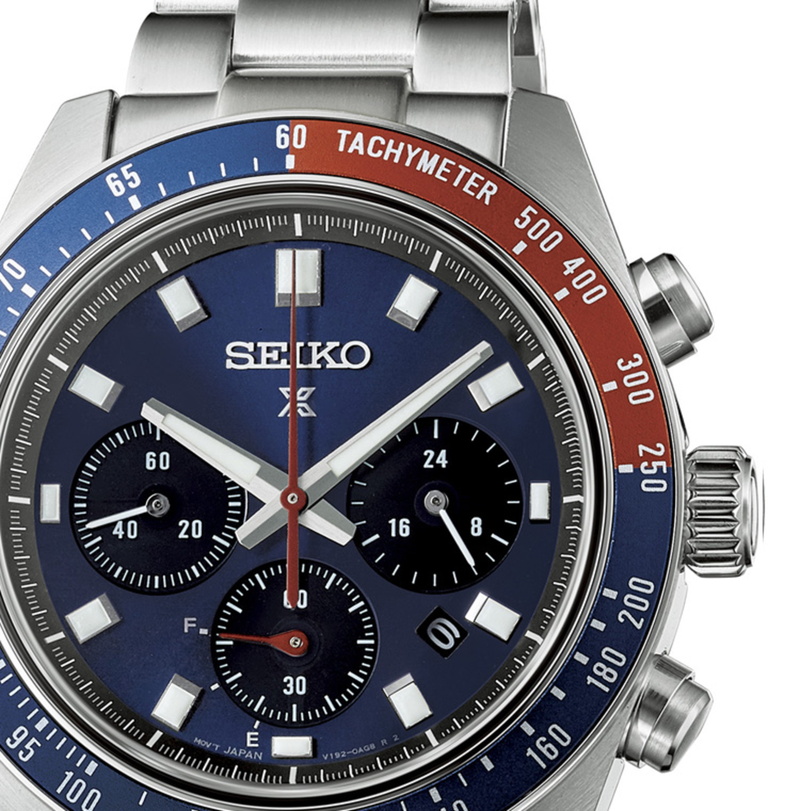 Reloj Seiko Prospex Speedtimer Crono Solar azul SSC913P1