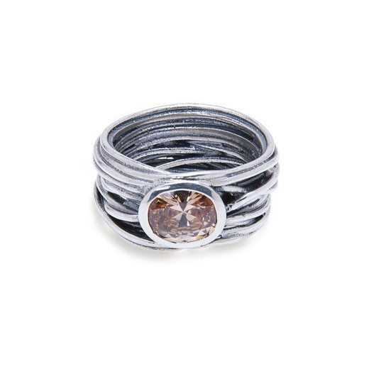 Anillo PLATADEPALO FLORE WR083N