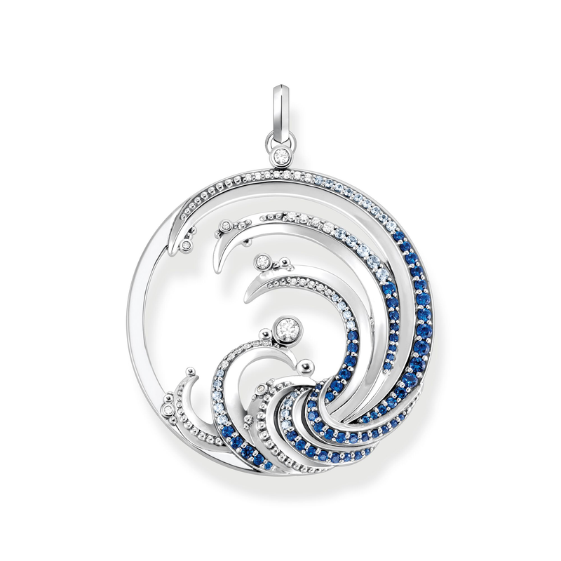 Colgante ola piedra azul Thomas Sabo PE930-644-1