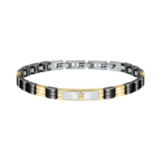 Pulsera Maserati JM221ATZ06 BR.SS+YG W/BLACK CERAMIC