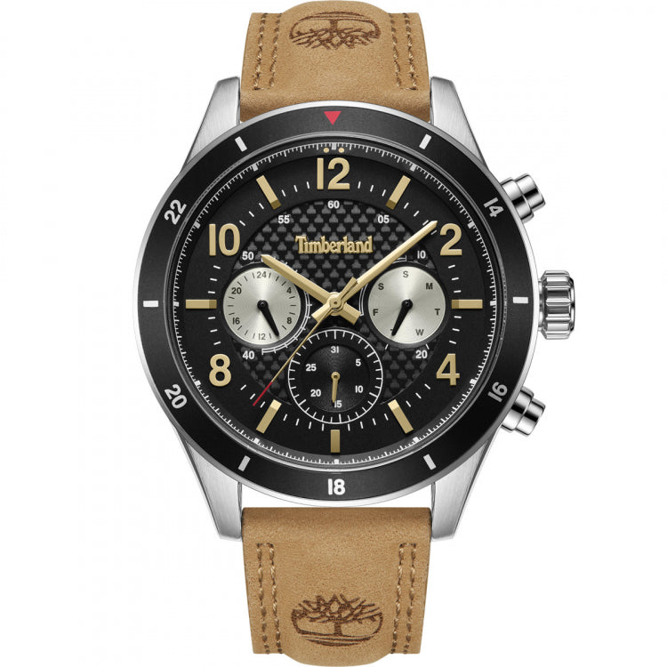 Reloj Timberland Hooksett mlti black dial Brown Leather TDWGF2201002